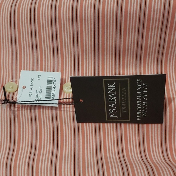 384- JoS A Bank Traveler Tailored Fit Men's Polo Made In Peru NWT - Picture 3 of 7